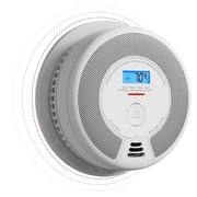 X-Sense SC07-W Wireless Smoke and Carbon Monoxide Detector Combo with LCD Display, 10-Year Battery, White