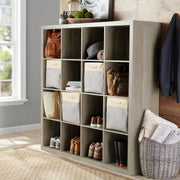 Better Homes & Gardens BHD036118664041 16-Cube Storage Organizer, Rustic Gray