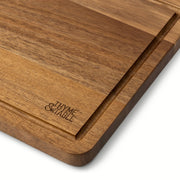 Thyme & Table Medium Acacia Wood Cutting Board with Juice Grooves and Non-Slip Feet, 10
