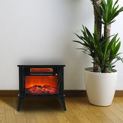 Lifesmart FEJ16C 1000W Tabletop Infrared Fireplace Space Heater with Flame Effect - Black