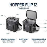 YETI Hopper Flip 12 Portable Soft Cooler, Leakproof HydroLok Zipper, ColdCell Insulation, DryHide Shell, Wetlands Camo, 12 Can Capacity, 18060131847