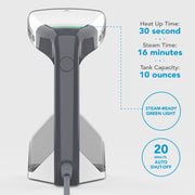 Steamfast Virtuoso Handheld Garment Steamer, 1000W, 10oz Removable Tank, Automatic Shut-Off, 30-Second Heat-Up, White, SF1-1003-43