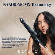 Bio Ionic Long Barrel Styler Hair Curling Iron with NanoIonic MX and Moisture Heat Technology, 1-Inch Ceramic Barrel, Adjustable Heat up to 430F, Velvet Rouge