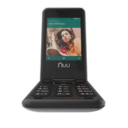 Ultra Mobile Silver NUU Mobile F4L LTE Flip Phone plus 1st month of Service 1GB SIM Kit