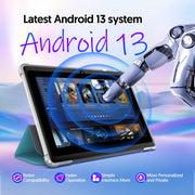 FITIFUN 7 Inch Android Tablet with Case, 4GB RAM, 32GB Storage, Quad-Core Allwinner Processor, HD IPS Display, WiFi 6, Bluetooth 5.0, Dual Camera, Blue