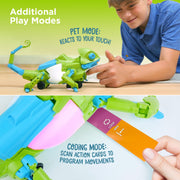 Thames & Kosmos My Robotic Pet Coding Chameleon STEM Building Kit, Color-Sensing Robot with 3 Play Modes, Screen-Free Educational Toy for Kids 8+, 15-Inch, 620507