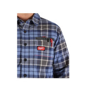Milwaukee M551U-XL Men's GRIDIRON Flannel Shirt, XL, Gray