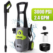 Vipuse Electric Pressure Washer, 3000 PSI, 2.4 GPM, Rotatable 0-120 Nozzle, 350ml Foam Cannon, 23ft Hose