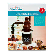 G T Plus Limited GT65599 Way To Celebrate 3-Tier Classic Compact Chocolate Fountain, Brown and Silver