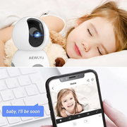 AEWLYLI AEWLYLI-AL405 Baby Monitor Security Camera, 360 1080P HD WiFi Camera, Night Vision for Baby, Pet Dog and Elderly