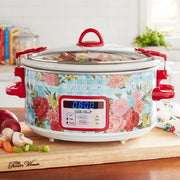 The Pioneer Woman PWF136211223002 Sweet Rose 6-Quart Stainless Steel Digital Slow Cooker