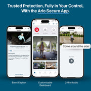 Arlo Pro Outdoor Security Camera 2K HDR, Wireless, Rechargeable Battery, Color Night Vision, 160 Field of View, 2-Cam Pack, White, VMC4270P-100NAS