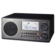Sangean WR-2 Tabletop AM/FM Radio with Wooden Cabinet, 7-Watt Amplifier, Adjustable Bass and Treble, LCD Display, Remote Control, Black