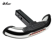 Bully Hitch Step with Integrated LED Brake Light, Chrome Stainless Steel, Fits 2-Inch Receivers, Anti-Skid Pad, CR-600L