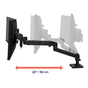 Ergotron LX Pro Premium Dual Direct Monitor Arm, Desk Mount, Matte Black, Fits 2 Monitors up to 27 in, 20.8 in Height Adjustment, VESA Compatible, 45-684-292