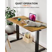 Chitooma 55STANDINGDESKBROWN Kyspho Large Electric Standing Desk, 55 x 24 inch