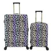 Olivet International 20-Inch Hardside Carry-On Luggage, Durable ABS Hard-Shell, 8 Spinner Wheels, Expansion Zipper, Tie Dye Print