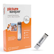 Simplified IT Picture Keeper 16GB USB Flash Drive Portable Photo Backup for PC and Mac, Silver, PK-16