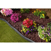 Expert Gardener 2 x 3 in Gray Recycled Rubber Landscape Edging with Ripple Pattern, 8 Pack, DCEGTE2SLDG8