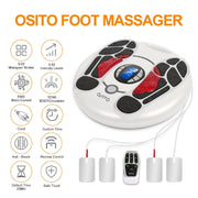 OSITO AST-300J EMS Foot Massager with 25 Modes and 99 Intensities, Circulation Stimulator and Pain Relief, White