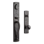 SH552152DB Bullock Entrance Door Set with Round Knob w/spring assistance - No Backset - Left Hand - Dark Bronze