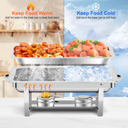 Bluebow 4 Pack Chafing Dishes for Buffet Set, Stainless Steel
