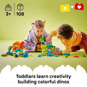 LEGO DUPLO Town 3 in 1 Dinosaurs on Wheels Building Set, 108 Pieces, Multi-Color, 6526191