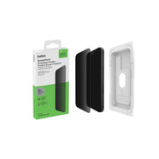 Belkin ScreenForce Privacy InvisiGlass Screen Protector for iPhone 16 Pro Max, Ultra-Thin 9H Scratch Resistant Glass, Black, Includes Easy Align Tray