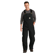 Carhartt Men's Firm Duck Insulated Bib Overall, Black, X-Large Short, 106672