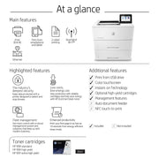 HP LaserJet Enterprise M507x Monochrome Laser Printer, Wireless, Automatic Duplex, 45 ppm, 512 MB Memory, 4.3-Inch Touchscreen