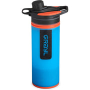 Grayl GeoPress Portable Water Filter Bottle, 24 oz, Bali Blue, Rapid Purification in 8 Seconds, BPA-Free, 400-BAL
