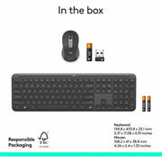Logitech Signature Slim Wireless Keyboard and Mouse Combo, Business Copilot Edition, Bluetooth and Logi Bolt Connectivity, Quiet Typing, Black, 920-013271