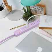 Honeywell HW-PSFB2-579W 9-Outlet Power Strip, 2-in-1 Surge Protector with 6 Angled AC Outlets, 3 AC Outlets, USB-A and Fast-Charging USB-C Ports, Pink