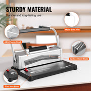 KFFKFF Spiral Coil Binding Machine with Electric Binding Feature, 46-Hole Punch, 500 Sheet Capacity, Includes 100pcs 5/16 PVC Coil Spines, Black, S20A