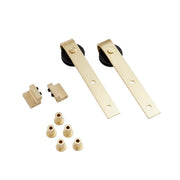Signature Hardware HBD5000X120CHBS Hal 120 Inch Barn Door Track and Hardware Set Hardware Champagne Brass Sliding Door