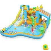 Ktaxon IBH1GB 9-in-1 Inflatable Water Slide Bounce House with Blower, 189