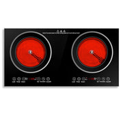 Fyydes 26.8 Inch 2 Burners Built-in Countertop Burners Cooker, 2200W Electric Stove - 11 Power Levels
