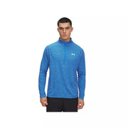 Under Armour Men's Tech 2.0 Half-Zip Training Top, Quick-Drying Moisture-Wicking, Blue Atlantis, Small, 1382797