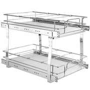 KFFKFF Dual Layer Cabinet Storage Solution, Robust Slide Out Pantry Racks