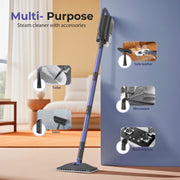 GOOVI Steam Mop Cleaner, 6-in-1 Rotated Mop with 1200W High-Temperature Steam, 350ML Detachable Water Tank, 23FT Cord, 2 Microfiber Pads for Hardwood, Carpet, Tile