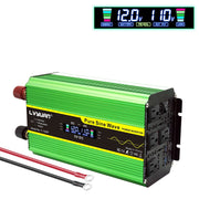 LVYUAN L-WA-US00043 2000W Pure Sine Wave Power Inverter, DC 12V to AC 110V, 4 AC Outlets, 4 USB Ports, Remote Control, LCD Display, Aluminum Alloy