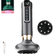 Zhenb Glowfit Cellulite Massager, Handheld Suction Tool with 12 Adjustable Levels, Deep Tissue Massage for Neck, Legs, Abdomen, Full Body, Gray