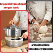 Topchances Electric Dough Maker Stand Mixer with Ferment Function, 7L Stainless Steel Bowl, Microcomputer Timing, Household Flour Kneading Machine