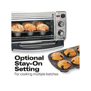 Hamilton Beach 2-in-1 Oven & Toaster, Space-Saving Design, 31156