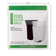 Toddy Cold Brew Coffee Paper Filter Bags, Single-Use, Compatible with Essential Brewer, White, 20 Pack, THMPFF20