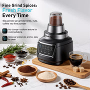 HoninJoy All-in-One Blender & Food Processor, 1300W Motor, 68 oz Glass Jar, 6-in-1 Multi-Function with 4 Preset Auto-iQ Programs, Black, FP12