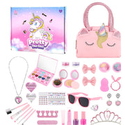 sixwipe Pretend Makeup for Toddlers, Kids Makeup Kit for Girl, Washable Makeup Girls Toys with Cosmetic Case age 3-10 years