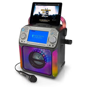 The Singing Machine STVG789BK Groove XL Stand Alone Karaoke Machine with 6 Vocal Effects & LED Lights Black