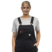 Carhartt Rugged Flex Loose-Fit Canvas Bib Overalls for Ladies - Black - L - Regular