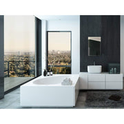 Hamilton Hills Large Frameless Rectangle Beveled Mirror, 16x24 Inch, Ultra-Thin, Lightweight, Silver